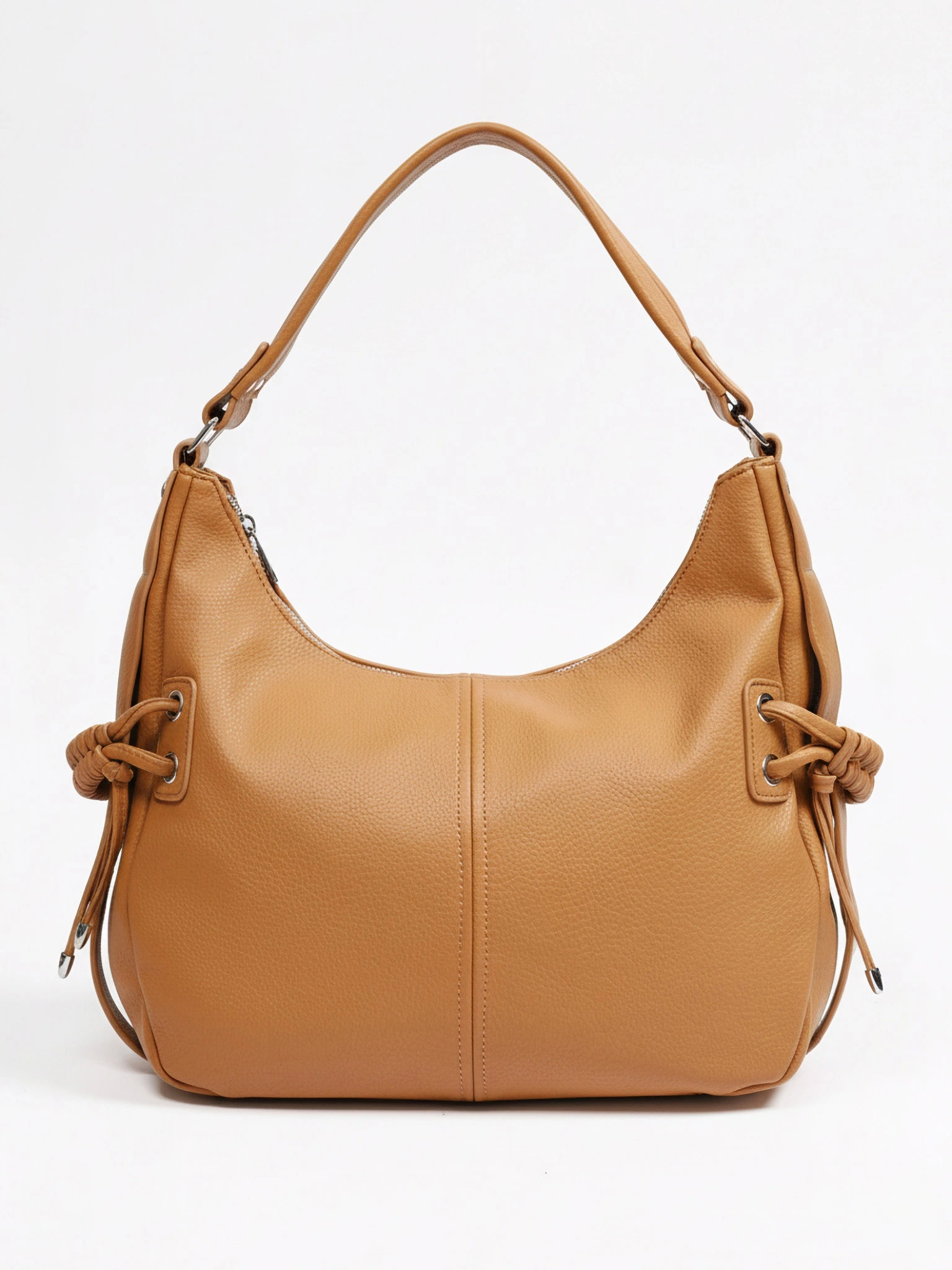 Сумка-шоппер  с декоративными плетеными ремешками по бокам в ассортименте